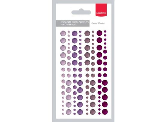 Adhesive gems set 4 – 120 pcs/ 4 Colours fra ScrapBerry's