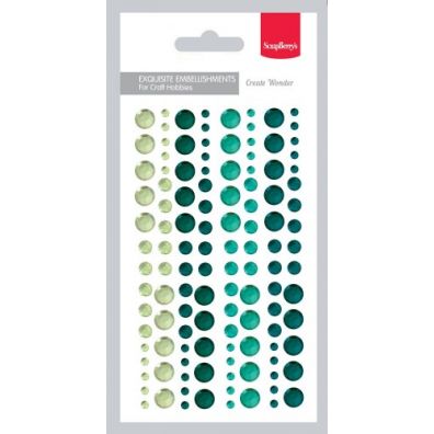 Adhesive gems set 6 – 120 pcs/ 4 Colours fra ScrapBerry's