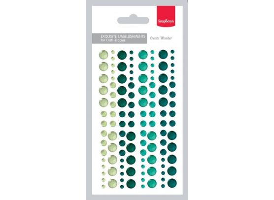 Adhesive gems set 6 – 120 pcs/ 4 Colours fra ScrapBerry's