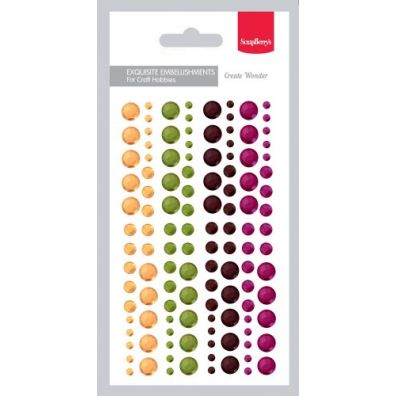 Adhesive gems set 7 – 120 pcs/ 4 Colours fra ScrapBerry's