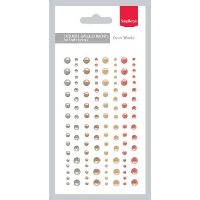 Self-Adhesive Pearls Set 2 – 120 pcs/ 4 Colours fra ScrapBerry's