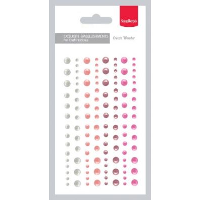 Self-Adhesive Pearls Set 3 – 120 pcs/ 4 Colours fra ScrapBerry's