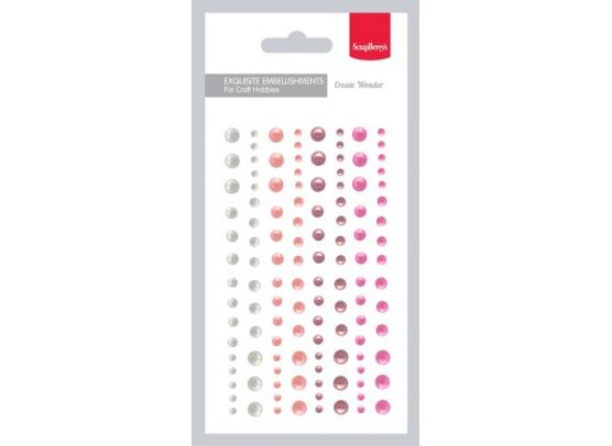 Self-Adhesive Pearls Set 3 – 120 pcs/ 4 Colours fra ScrapBerry's