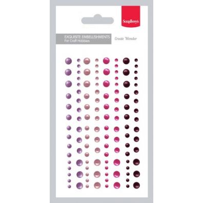 Self-Adhesive Pearls Set 5 – 120 pcs/ 4 Colours fra ScrapBerry's