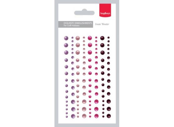 Self-Adhesive Pearls Set 5 – 120 pcs/ 4 Colours fra ScrapBerry's