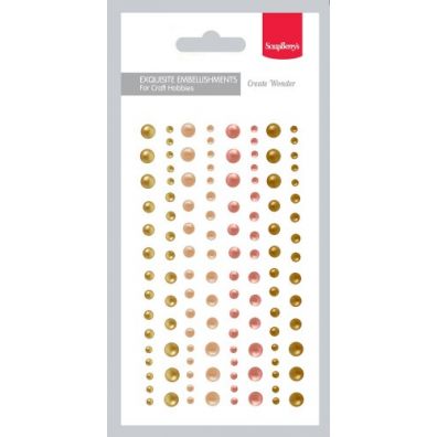 Self-Adhesive Pearls Set 6 – 120 pcs/ 4 Colours fra ScrapBerry's