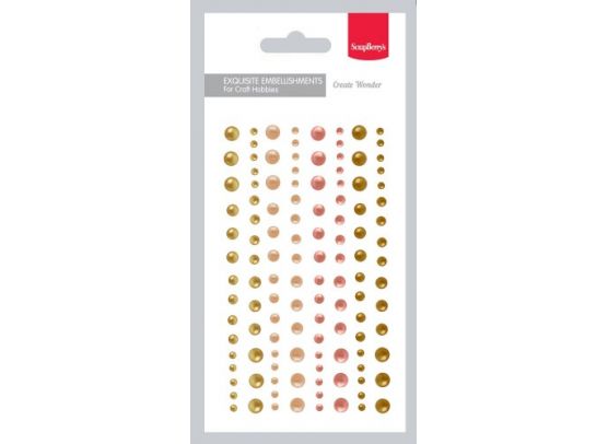 Self-Adhesive Pearls Set 6 – 120 pcs/ 4 Colours fra ScrapBerry's