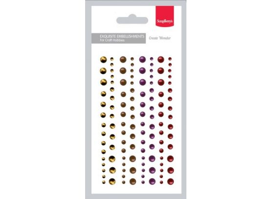 Self-Adhesive Pearls Set 7 – 120 pcs/ 4 Colours fra ScrapBerry's