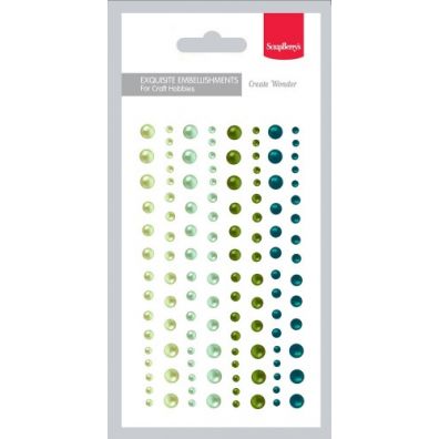 Self-Adhesive Pearls Set 9 – 120 pcs/ 4 Colours fra ScrapBerry's