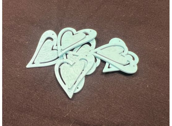 Add on Januar - Happy Moments - Skævt Hjerte - Tyrkis - 7 stk