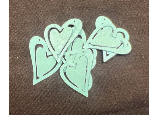 Add on Januar - Happy Moments - Skævt Hjerte - Tyrkis - 7 stk