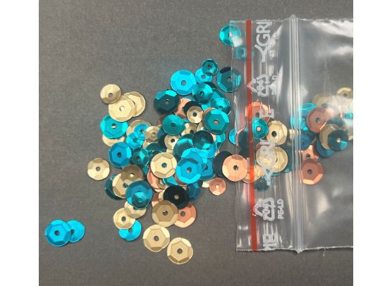 Add on Januar - Blandet Sequins - Blå, Guld og Bronze