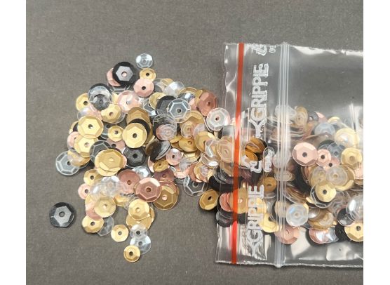 Add on Januar - Blandet Sequins - Sort, Guld, Ivory og Rosegold