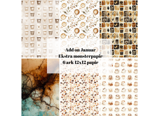Add on Januar - EKSTRA Mønsterpapir - Sælges kun til kitklubmedlemmer