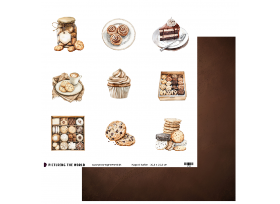 Add on Januar - EKSTRA PTW Design - Kage til Kaffen 12x12 Klippeark - sælges kun til kitklubmedlemmer