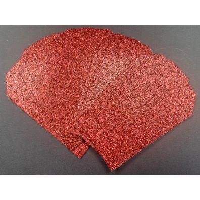 Manillamærker - Glitter Rød ca. 13 stk.