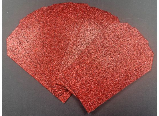 Manillamærker - Glitter Rød ca. 13 stk.