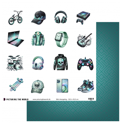 Add on Februar - PTW Design - Mint Drengeting 12x12 Klippeark