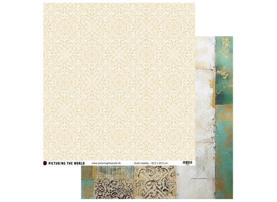 Add on Februar - EKSTRA PTW Design - Glud Rosetter 12x12 mønsterpapir - sælges kun til kitklubmedlemmer