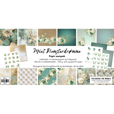 Add on August - PTW Design - April Klippeark og Papirsampak - 9 ark 12x12