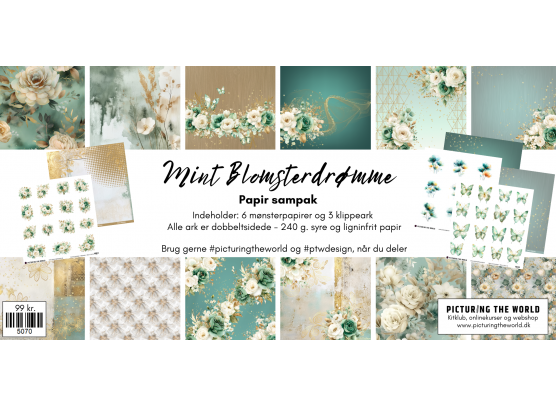 Add on August - PTW Design - April Klippeark og Papirsampak - 9 ark 12x12