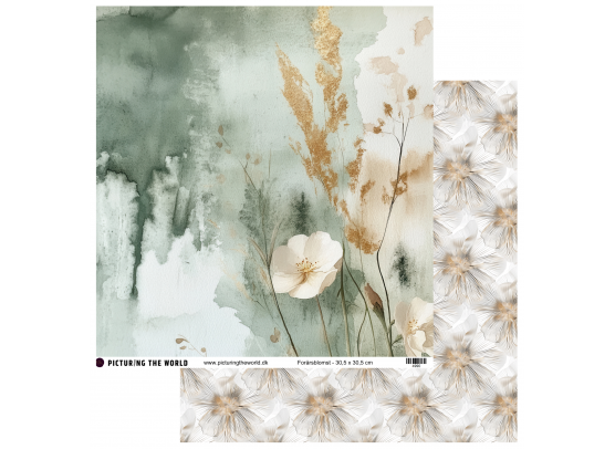 PTW Design - Mint Blomsterdrømme - Forårsblomst - 12x12 mønsterpapir