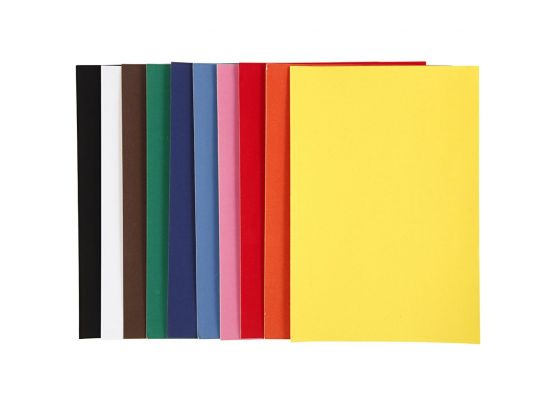 Velourpapir - 10 ark i A4 -Assorterede Farver