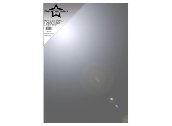 Add on Marts - EKSTRA Paper Favourites - Mirror Card - Glossy A4 - Antique Silver