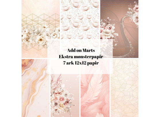 Add on Marts - EKSTRA Mønsterpapir - Sælges kun til kitklubmedlemmer