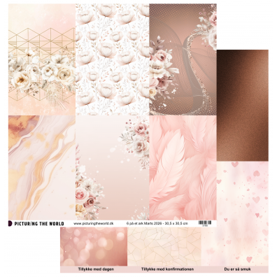 Add on Marts - PTW Design - Marts 2026 - 6 på 1 ark - sælges kun til kitklubmedlemmer.