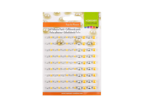 Add on Februar - EKSTRA Self-Adhesive Pearls 3mm&5mm Golden&Silver Metallic 108pcs