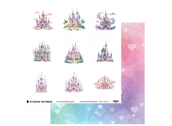 Add on April - PTW Design - Prinsesseslotte 12x12 Klippeark - sælges kun til kitklubmedlemmer