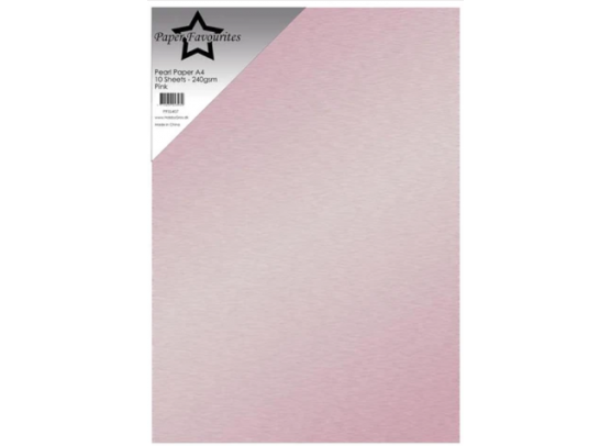 Paper Favourites - Pearl Paper A4 - 240 gsm - Pink