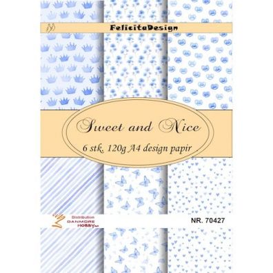 Felicita Design - A4 Design Papir - Sweet and Nice - 6 ark
