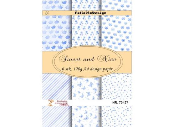 Felicita Design - A4 Design Papir - Sweet and Nice - 6 ark