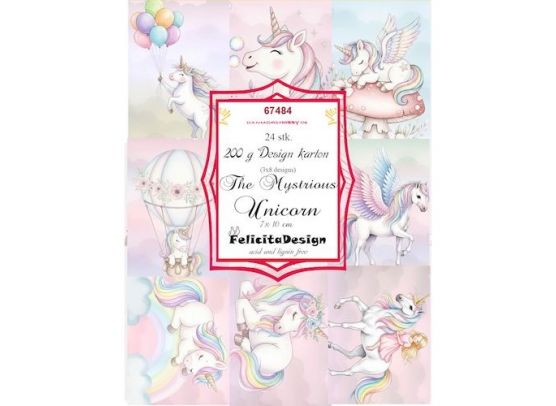 Felicita Design - 7x10 cm - Toppers - The Mystrious Unicorn - 24 ark