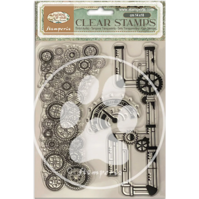 Stamperia Clear Stamp - Gardens of Time - Tubes and Clocks