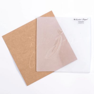 Mundart Stempel - Embossing folder - German Text "Ja"