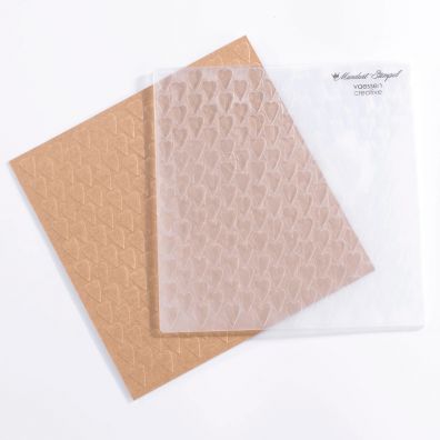 Mundart Stempel - Embossing folder - Hearts Long