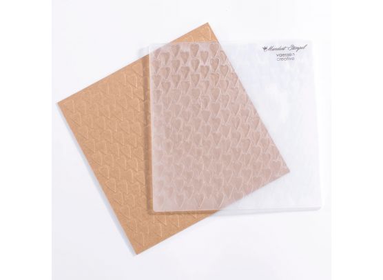 Mundart Stempel - Embossing folder - Hearts Long