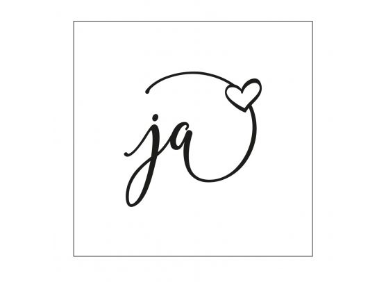 Mundart Stempel - Stencil - German Text "Ja"