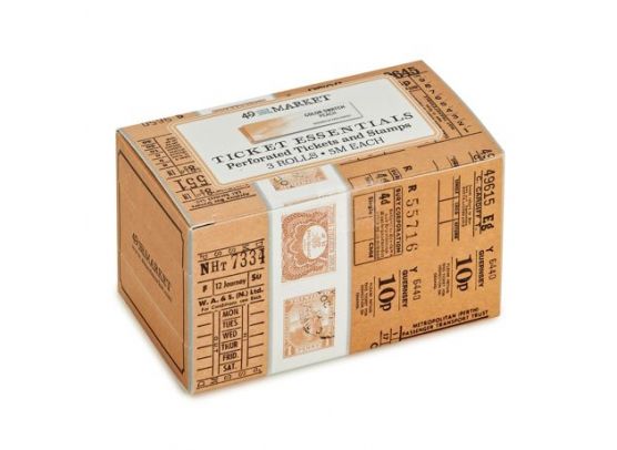 49 And Market - Color Swatch Ticket Essentials - Perforated Tickets and Stamps - 3 Rolls - Peach