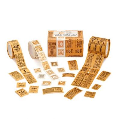 49 And Market - Color Swatch Ticket Essentials - Perforated Tickets and Stamps - 3 Rolls - Peach