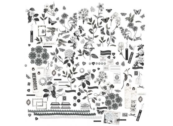 49 And Market Mini Laser Cut Out Elements - Charcoal