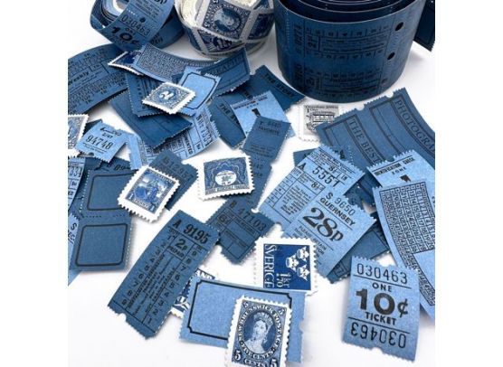 49 And Market - Color Swatch Ticket Essentials - Perforated Tickets and Stamps - 3 Rolls - Inkwell