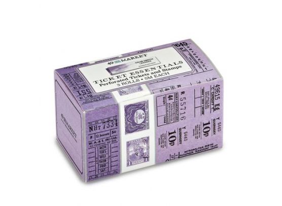 49 And Market - Color Swatch Ticket Essentials - Perforated Tickets and Stamps - 3 Rolls - Lavender