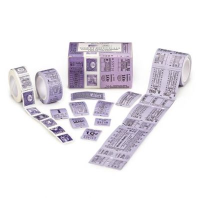 49 And Market - Color Swatch Ticket Essentials - Perforated Tickets and Stamps - 3 Rolls - Lavender