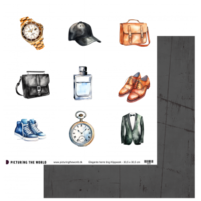 PTW Design - Maskuline Klippeark - Elegante Herre Ting 12x12 Klippeark