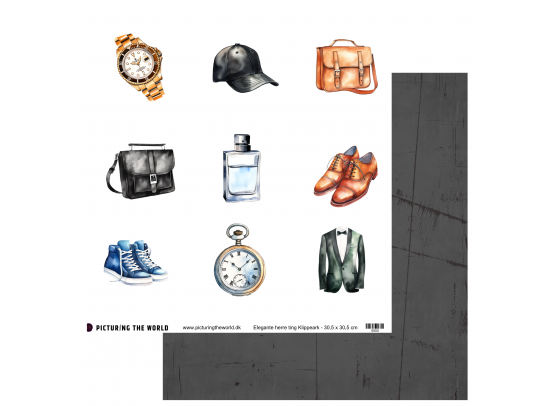 PTW Design - Maskuline Klippeark - Elegante Herre Ting 12x12 Klippeark