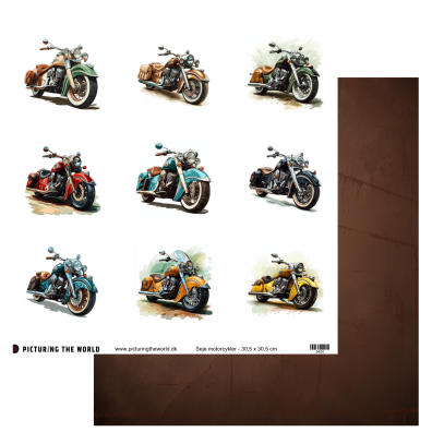 PTW Design - Maskuline Klippeark - Seje Motorcykler 12x12 Klippeark